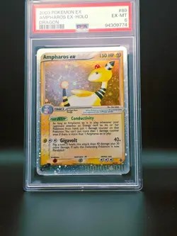 2003 Pokemon Ampharos ex EX Dragon Holo Ultra Rare #89 PSA 6 - Image 1