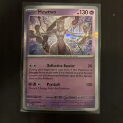 Mewtwo 150/165 Holo Rare Scarlet & Violet 151 Pokemon - Pack Fresh Near Mint NM - Image 1