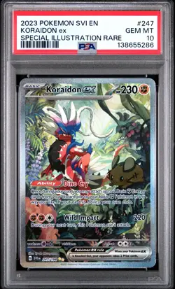 Pokemon Koraidon EX 247/198 Special Illustration Scarlet Violet PSA 10 GEM MINT - Image 1
