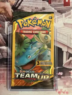 Pokemon TCG Sun & Moon Team Up Mini Booster Pack Venusaur & Celibi Sealed - Image 1