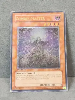 Yugioh Zombie Master TAEV-EN039 Ultimate Rare 1st Edition Moderate Play - Image 1