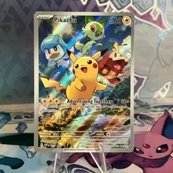 Pikachu 027 Black Star Promo Pokemon Card Holo Full Art Rare Paldea Evolved - #5 - Image 1