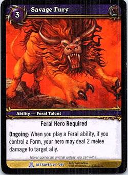 Savage Fury 44/264 World Of Warcraft Servants Of The Betrayer Light Play - Image 1