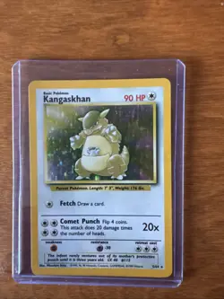 Pokemon TCG Kangaskhan Jungle Holo Card 5/64 Unlimited Rare, LP-NM Condition - Image 1