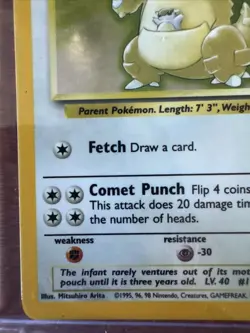 Pokemon TCG Kangaskhan Jungle Holo Card 5/64 Unlimited Rare, LP-NM Condition - Image 5