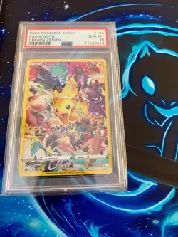2023 Pokemon Pikachu 160/159 Crown Zenith Full Art Secret Rare PSA 10 Gem Mint - Image 1