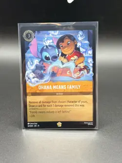 Disney Lorcana Ohana Means Family Action Card Stitch & Lilo 32/204 Regular - Image 1