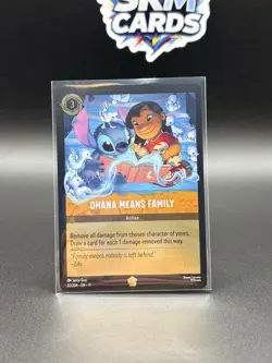 Disney Lorcana Ohana Means Family Action Card Stitch & Lilo 32/204 Regular - Image 5