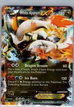 White Kyurem EX 101/113 Legendary Treasures - Pokemon Card - NM - Image 1