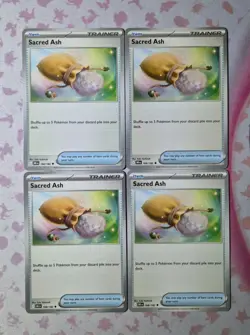 Pokemon Card Sacred Ash - 168/182 ×4 - Destined Rivals - Trainer Playset - Image 1