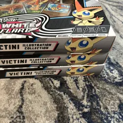 Lot of 3 Pokemon Black Bolt White Flare Victini Illustration Collection - Sealed - Image 2