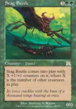 Stag Beetle - Foil ~ Heavily Played Onslaught MTG Magic UltimateMTG Green Card - Image 1