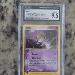 Pokemon Ralts Sandstorm 74/100 Regular Common CGC 9.5 Graded Card English - Image 1