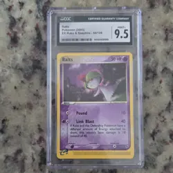 Pokemon Ralts Sandstorm 74/100 Regular Common CGC 9.5 Graded Card English - Image 2