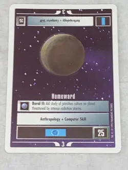 Star Trek CCG 1E Intro 2player HOMEWARD Card NEVER PLAYED - Image 1