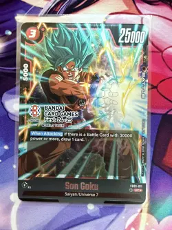 Son Goku FB03-011 BANDAI Fest 24-25 Would Tour Promo Dragon Ball Card Fusion Wor - Image 1