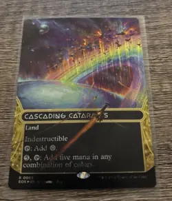 Cascading Cataracts galaxy foil stellar borderless Edge of Eternities MTG Card - Image 1