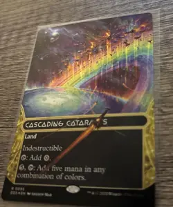 Cascading Cataracts galaxy foil stellar borderless Edge of Eternities MTG Card - Image 2