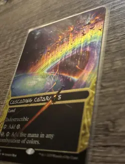 Cascading Cataracts galaxy foil stellar borderless Edge of Eternities MTG Card - Image 3