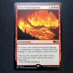 MTG Fiery Emancipation Core Set 2021 143/274 Regular Mythic NM English - Image 1
