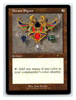 1x Arcane Signet, Secret Lair Dan Frazier, Retro Frame, Magic MTG Off Center 001 - Image 1