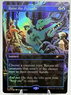 Raise the Palisade RAINBOW FOIL Secret Lair Drop MTG NM 1897 - Image 1