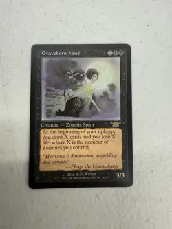 Magic the Gathering Graveborn Muse Lightly Played Legions Rare - Image 1