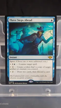 Magic: The Gathering Three Steps Ahead Instant Rare Blue Regular Outlaws of Thu… - Image 1
