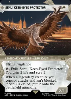 Mint/Near-Mint, English - 1 x MTG Senu, Keen-Eyed Protector - Foil - Showcase Un - Image 1