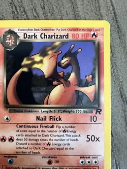 Pokemon Dark Charizard TCG Non-Holo Rare Card 21/82 - Image 4