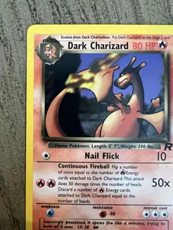 Pokemon Dark Charizard TCG Non-Holo Rare Card 21/82 - Image 5