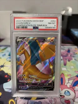 PSA 8 2020 Pokemon Swsh Black Star Promo #050 Charizard V - Image 1