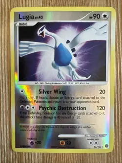 Pokemon TCG Lugia Secret Wonders 14/132 Reverse Holo Holo Rare NM - Image 1