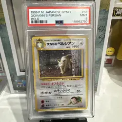 1999 POKEMON JPN GYM 2 #53 GIOVANNI'S PERSIAN-HOLO PSA 9 - Image 1