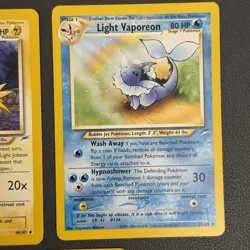 Pokemon Neo Destiny Eeveelutions Light Flareon Light Vaporeon Light Jolteon - Image 3