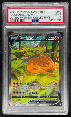 2022 Pokemon Sword & Shield Black Star Promos Charizard V PSA 9 Mint #SWSH260 - Image 1