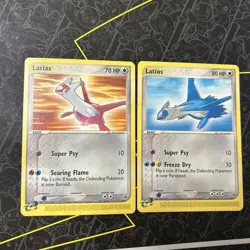 Pokemon TCG Latios & Latias Black Star Promos 014/015 Latios Crease On Back - Image 1