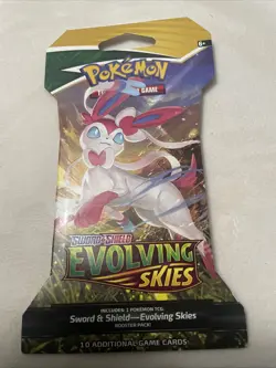 Pokemon Evolving Skies Full Art Set New Sealed Sleeved Blister Booster x4 Packs - Image 2