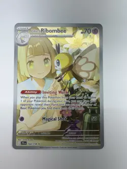 Pokemon Lillie's Ribombee 105/100 Sv9 Art Rare Holo Japanese 70 HP - Image 1