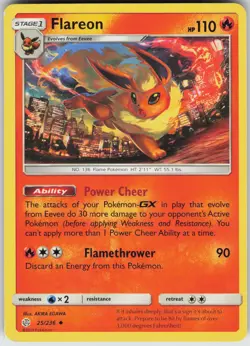 Flareon Uncommon SM - Cosmic Eclipse 25/236 Pokemon - Image 1