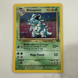 Pokemon TCG Nidoqueen Jungle 7/64 Holo Unlimited Holo Rare Top Loader - Image 1