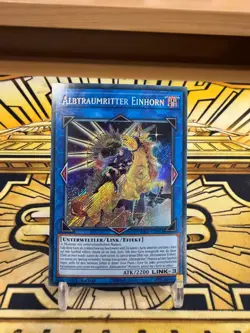 Yugioh Albtraumritter Einhorn Secret Rare RA01-DE043 - Image 1