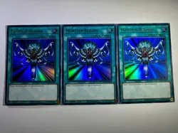 3 x Monster Reborn RA03-EN052 Ultra Rare 1st Edition YuGiOh Playset - Image 1