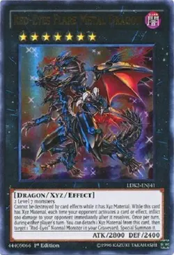 *** RED-EYES FLARE METAL DRAGON *** 1ST EDITION ULTRA RARE LDK2-ENJ41 LP YUGIOH! - Image 1