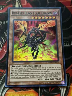 YUGIOH! Red-Eyes Black Flare Dragon CORE-EN020 Super Rare Unlimited Edition NM - Image 1