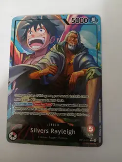 One Piece Legacy of the Master Silvers Rayleigh (Alternate Art) Leader OP12-001 - Image 1