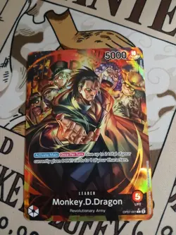 Monkey D. Dragon Alt Art Parallel Leader OP07-001 One Piece TCG OP07 English - Image 1