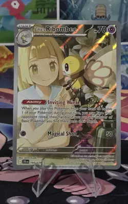 Pokemon TCG Lillie's Ribombee - 164/159 - SV09: Journey Together - Image 1