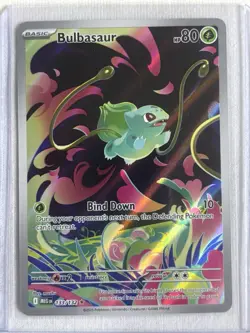 Pokemon Bulbasaur 133/132 Me01 Mega Evolution Illustration Rare Holo 80 HP - Image 1