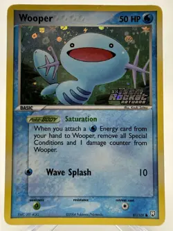 Pokemon Wooper Reverse Holo 81/109 EX Team Rocket Returns Stamped 2004 - Image 1